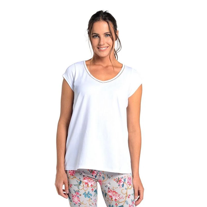 Polera basica best sale blanca mujer