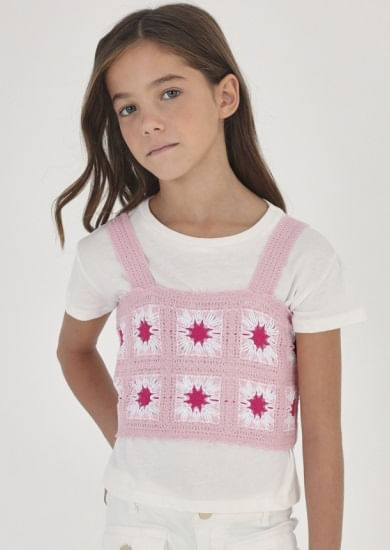 Polera de niña tejida a crochet sale